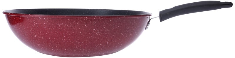 Bister Non-Stick Granite Wok Pan Backlite Handle Size : 36cm Black & Red - Image 2